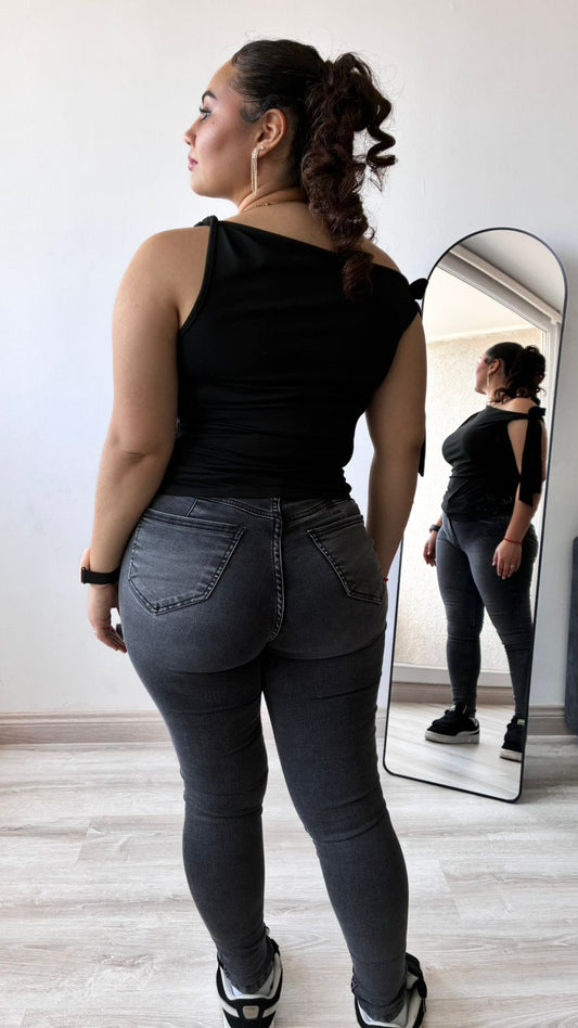 SKINNY JEANS GRIS